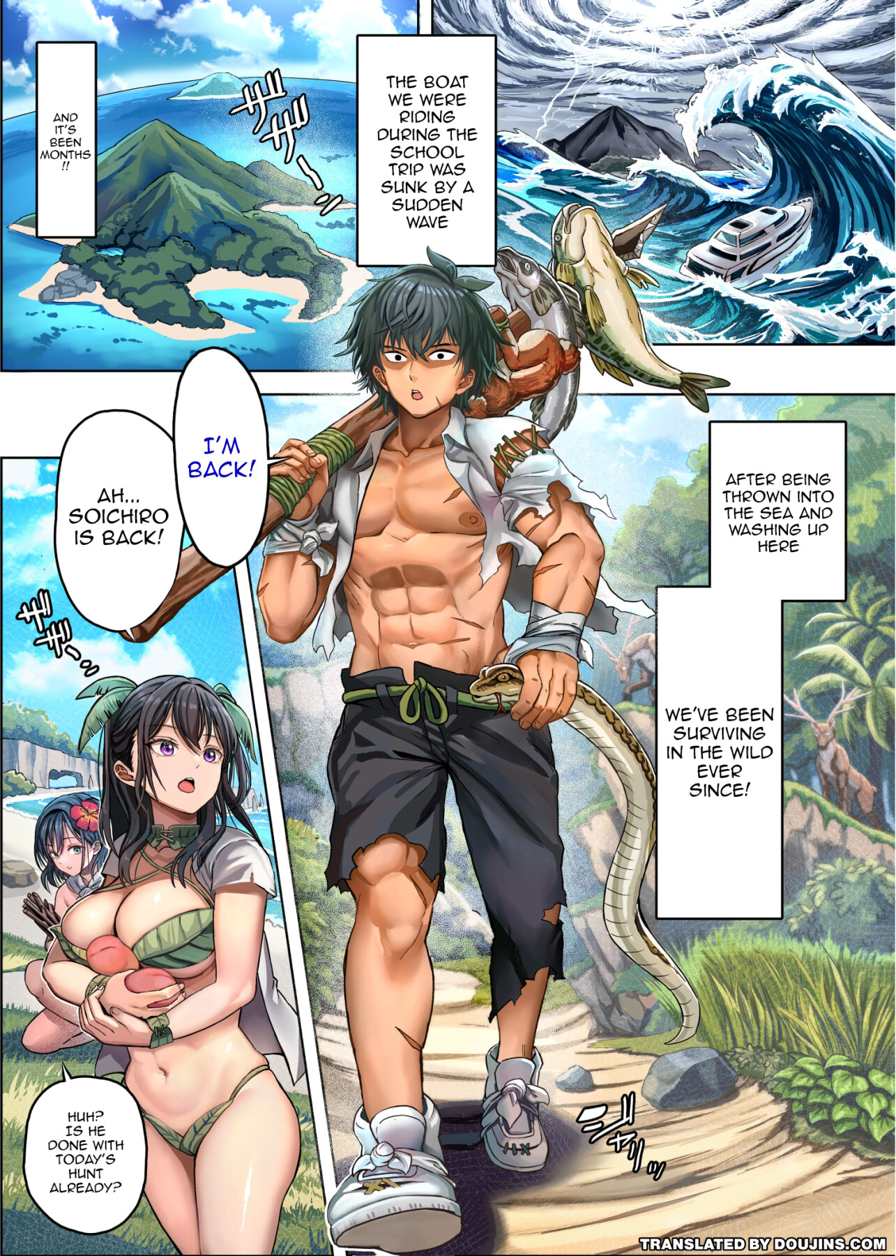 Hentai Manga Comic-Deserted Island Castaway Harem-Chapter 1-5